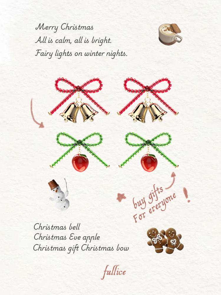 Christmas Eve Apple - Earrings