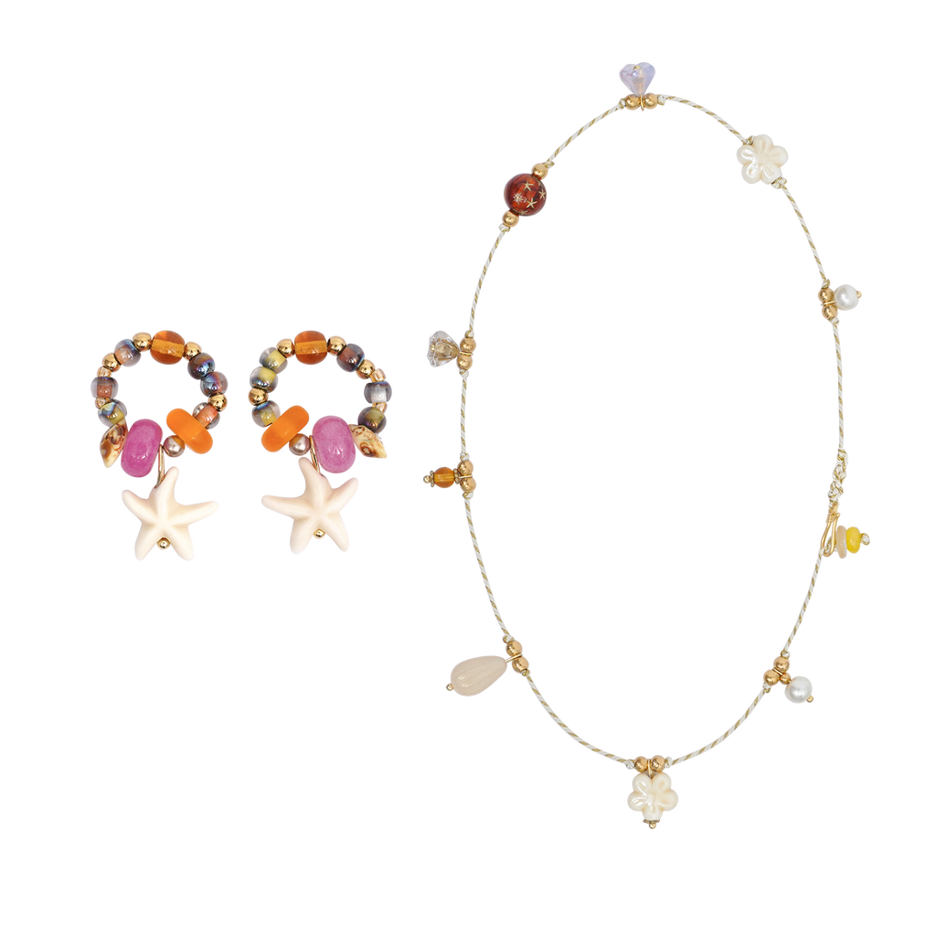 Shell Whisper - Earrings & Necklace Set